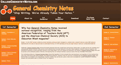 Desktop Screenshot of collegechemistrynotes.com